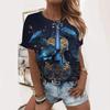 Summer Guitar Instrument Floral 3D Print T-Shirts Women Casual Short Sleeve Round Neck T Shirt Harajuku Tees Top Female Clothing