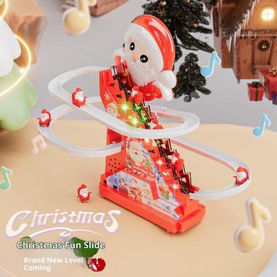 1 Sada Santa Vánoční Hračky Elektrický Podtácek S Sněhulákem Se Světlem Hudební Skladba Aktivita Pro Kluky Holky Děti Schodišťová Skluzavka Hračka