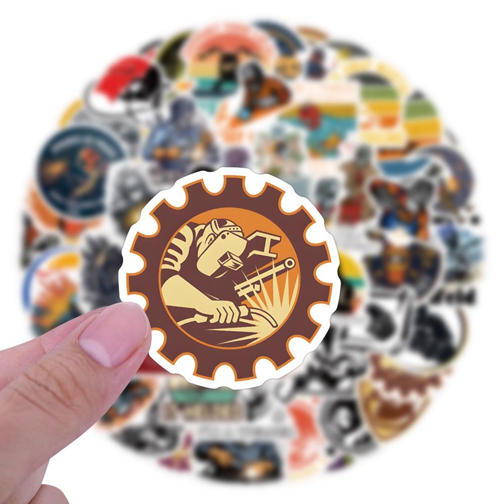 Electric Welder Waterproof Sticker - Creative Decoration for Stationery, Cups, and Notebooks