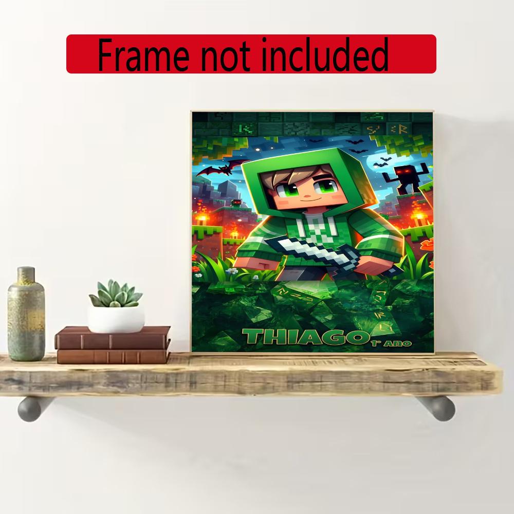 Minecraft 5D Diamond Painting Round Diamond Rhinestones Mosaic Diamond Embroidery Wall Paintings Rhinestones Gift Frameless