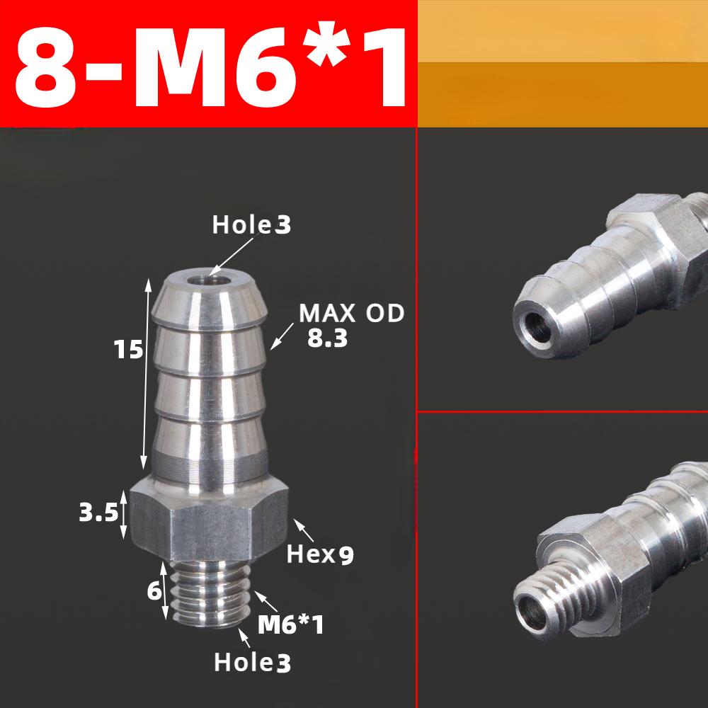 M3 M4 M5 M6 M8 M10 M12 M14 M16 Metric Male To 3 4 5 6 8 10 12 Mm Hose Barb Nipple 304 Stainless Steel Pipe Fitting Air Water Gas