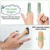 LMETJMA 1 Piece Dog Toothbrush 360° Cleaning Finger Toothbrush For Dogs and Cats Soft Silicone Dog Finger Toothbrush JT391