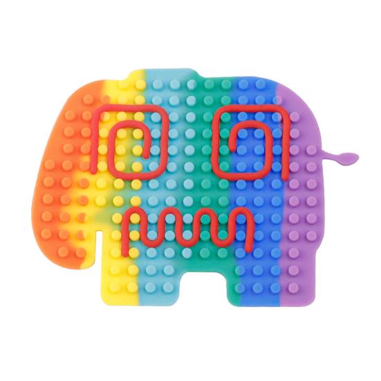 Sensory Activity Board Stress Relief Silicone Strip Fidget Toy Travel Portable Kids Adults Butterfly Dinosaur Star Elephant Shape Educational Busy