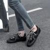 Fashion Femmes Cuir Allemand Trainers 2025 New Casual Sneakers Comfortable Deerskin Board Shoes Lace Up Flat Trainers Women's Shoes