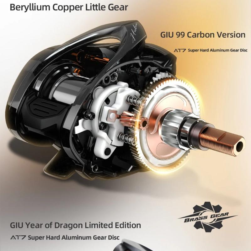 Portable Spinning Reel Carbon BFS NMB SIC BB 3D Dynamic Suspension Magnetic Brake 8.1:1 Ratio 4KG Drag Power Baitcasting Fishing Reel 6+1BB Lure Reel