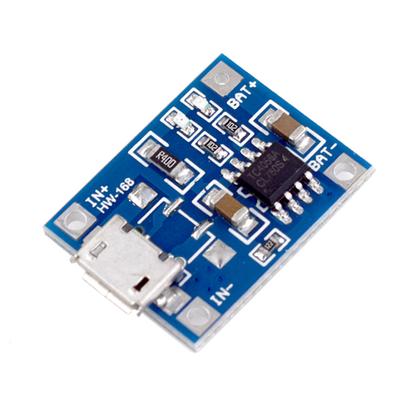 Mini Battery Charger Board Micro USB Portable Battery Charger Panel DC4.5-5.5V with Indicator Light for Lithium Batteries