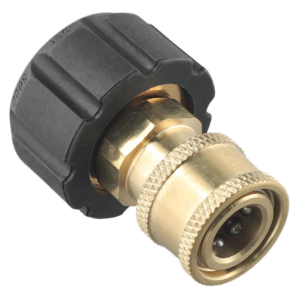 Kupfer 1/4 Zoll Hochdruck-Schnellkupplung Autowascherausgang Wasserpistole Hydraulische Kupplungen Kupplungen M22 14mm Innengewinde
