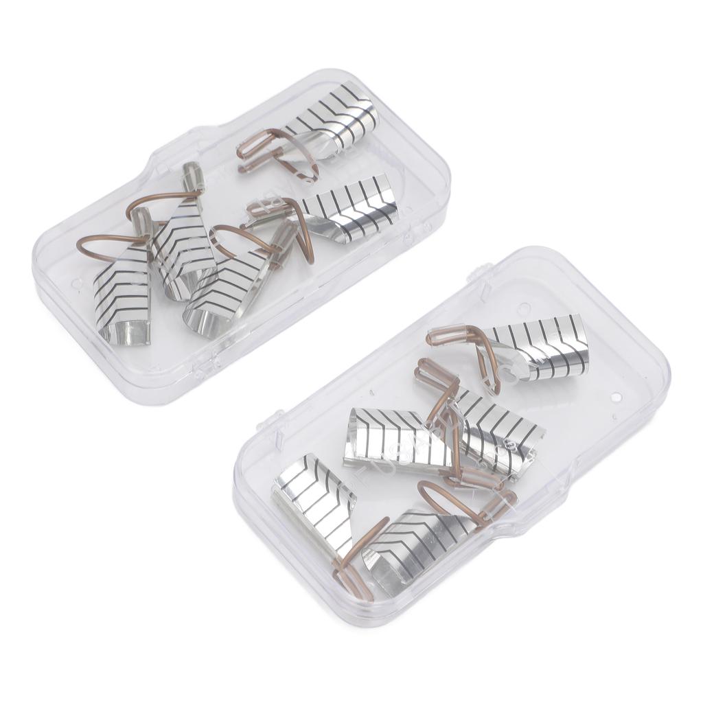 10 Stück Nagelverlängerungsformen Wiederverwendbares Metall Langlebig Tragbar Nagelverlängerungsschutzformen für Heim-Salon-Gebrauch