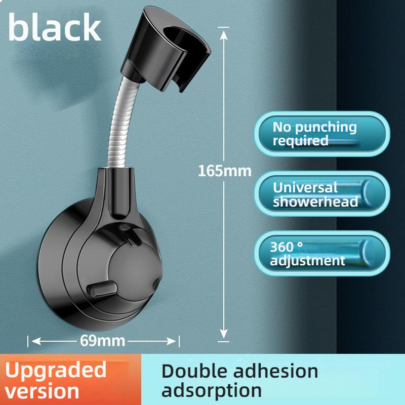Suction Cup Shower Holder Adjustable Shower Head Holder Nozzle Handheld Holder Punch-Free Multi Angle Rotation Shower Bracket