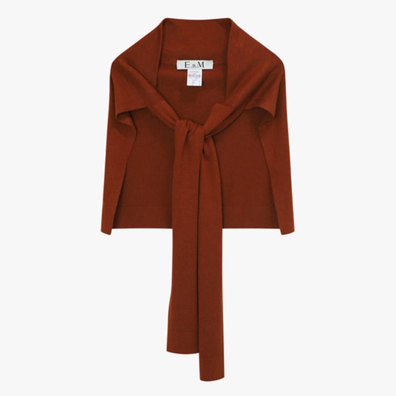 

E.B.M (Edition by Michaa) Knit Muffler EMP8KMF010 SEPIA_FREE