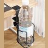 Upgraded Arm Clamp 2 in 1 Cup Holder Multi-Functional Anti-Fall Design No Drill Desk Cup Holder Edge Mount 360 Degree Rotating