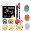 60 Colors Acrylic Paint Pens Markers Permanent Markers for Rock Painting Glass Ceramic Fabric Wood Metal Brush Tip Art Supplies