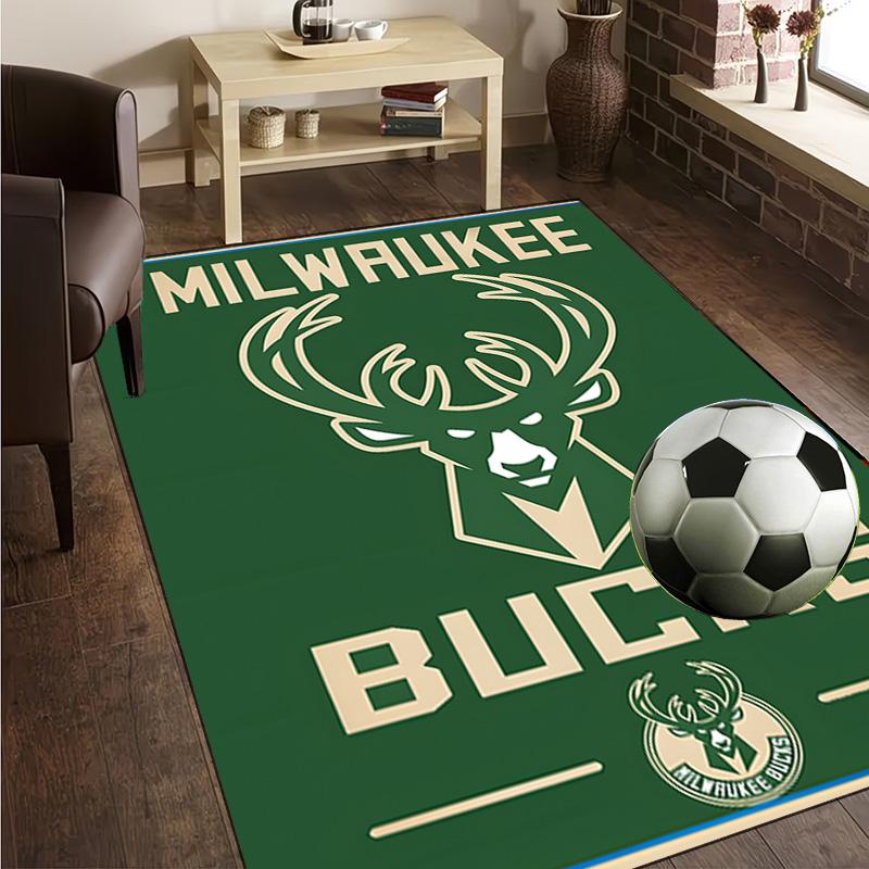 Bucks Team Logo Rug Office Carpet Non-Slip Mat, Chair Rug Floor Covering for Gaming, Bedroom, Living Room , Home Decor Christmas Gift