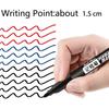6 PCS Permanent Marker Pen Manga Drawing Markers Black Blue Red Waterproof Ink Sketch Pens Stationery Art School Supplies