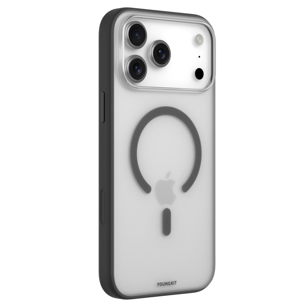 YOUNGKIT Transparente Schutzhülle für iPhone 17 Pro, kompatibel mit MagSafe, stoßfest, TPU-PC-Rückseite