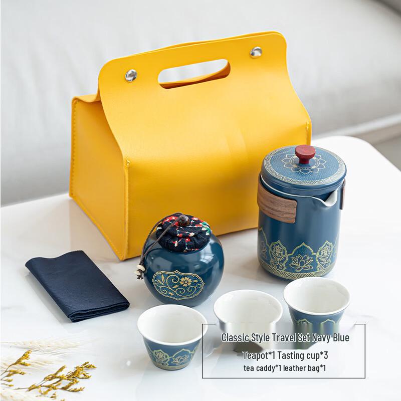 Portable Chinese Ceramic Kung Fu Travel Tea Set