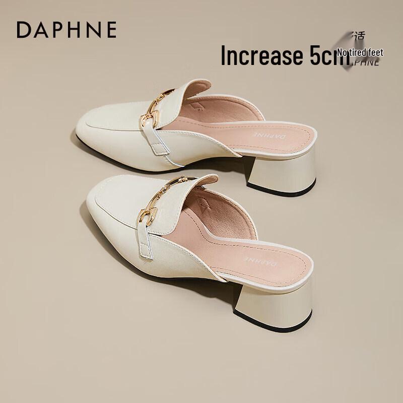 Daphne Women s Closed-Toe Backless Heeled Mules 36