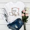 Newly women tshirt cartoon funny cute peach cat print t shirt femme Harajuku kawaii summer tops tee shirt femme tumblr clothes