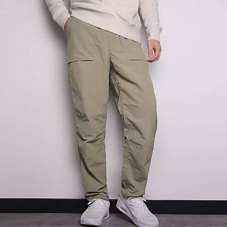 Converse Casual Pants Men's Light Gray Green Moderate Straight Fit Pants 10021100-A04