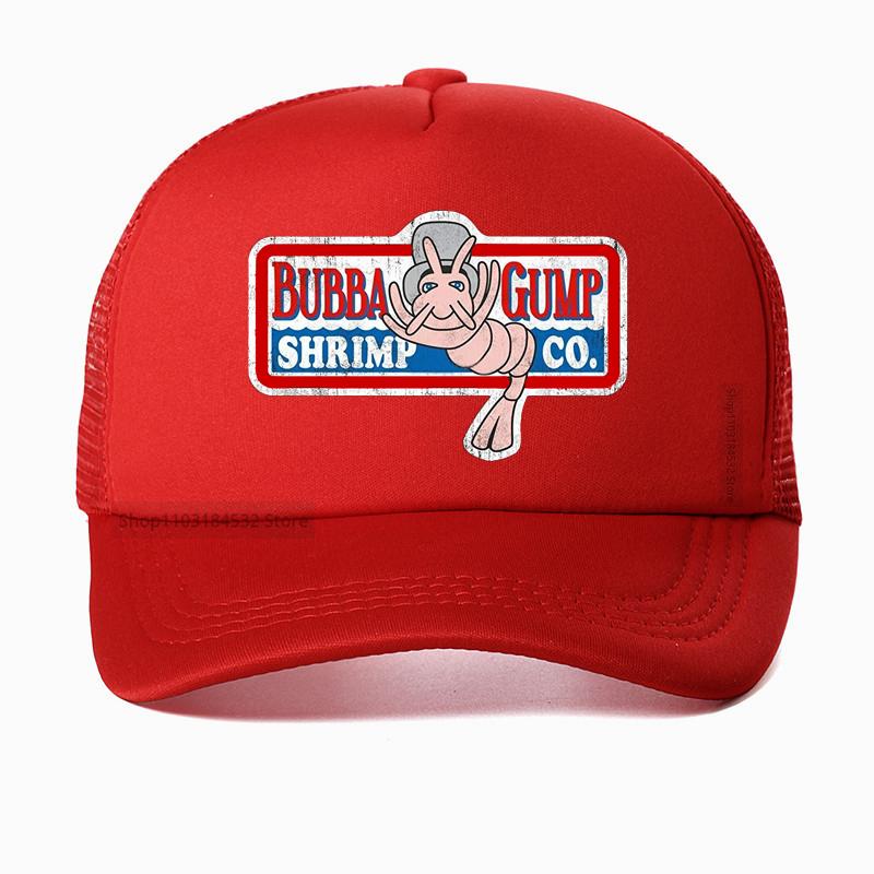 Bubba Gump Shrimp Co. Forest Gump Print Netz Atmungsaktive Baseballkappe Sommer Kühl Truckerhut Adjustable red