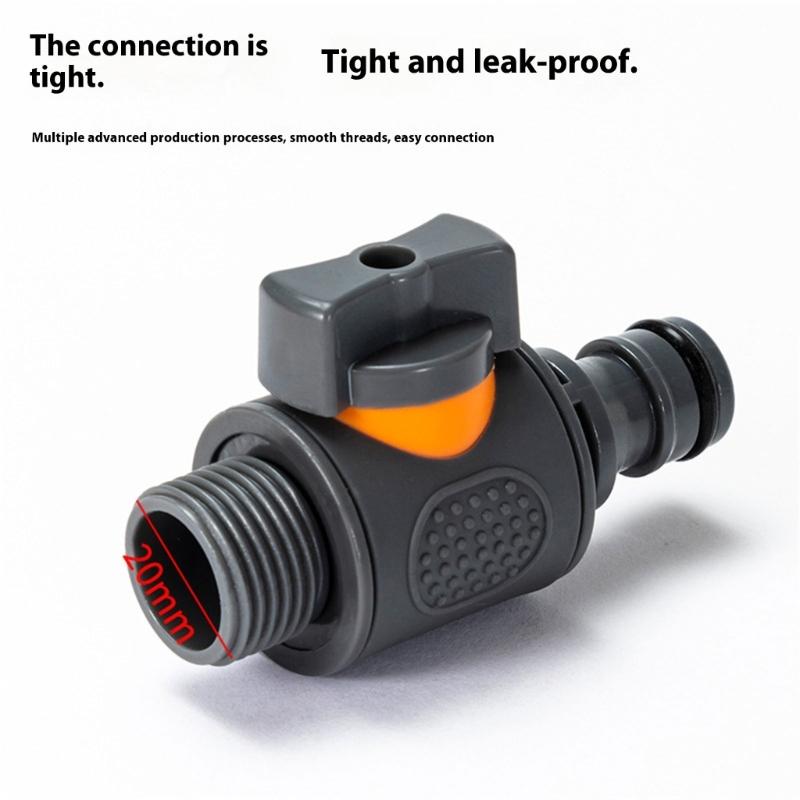 Fast Connects ABS Plastic Water Hose Adapter 6 Point Thread Integrated Flows Control Valves For Outdoor Watering