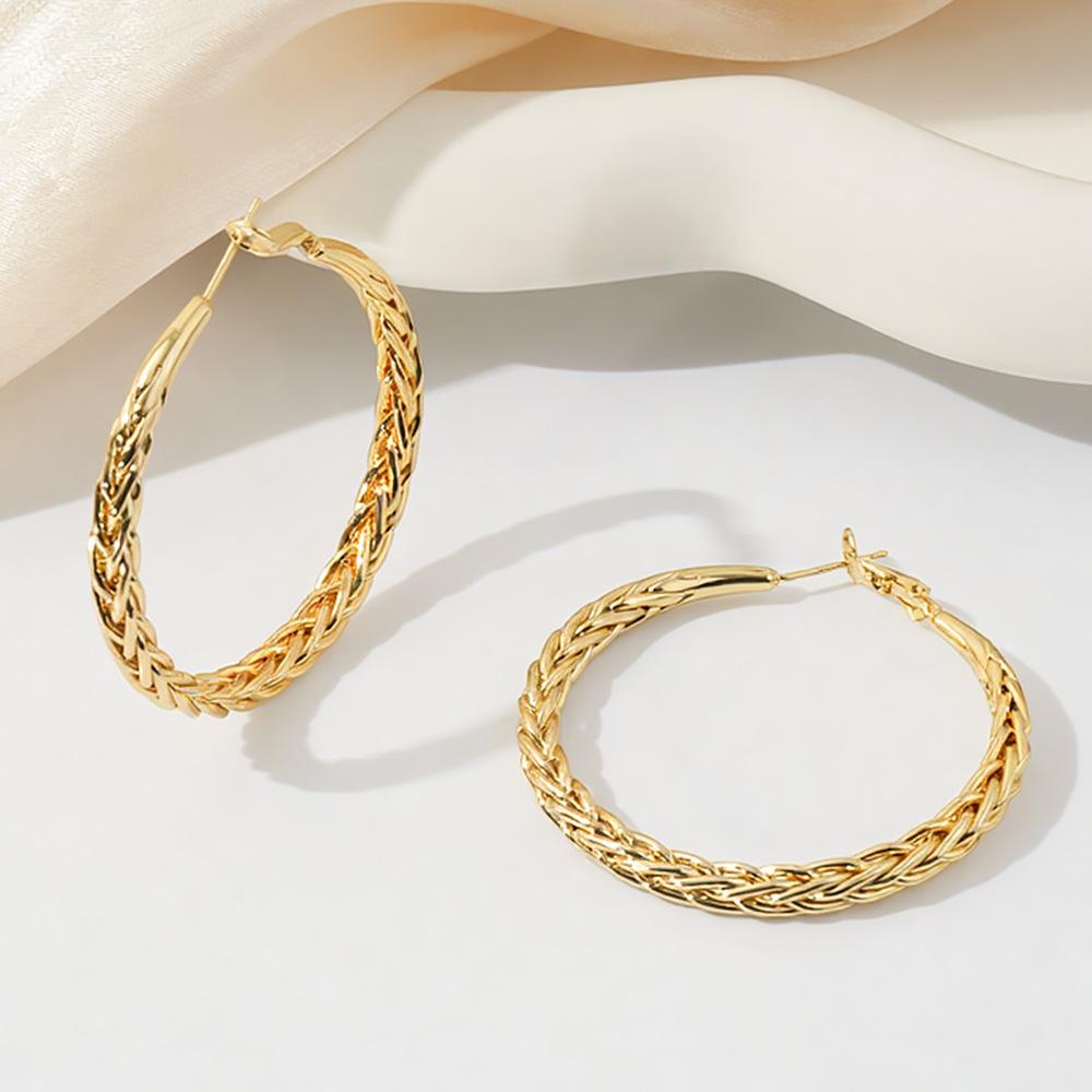 New 3cm-6cm Large Circle Simple Earrings Niche Ear Jewelry