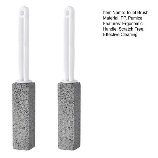 2 Stück Bimsstein Toilettenbürste Ergonomischer kurzer langer Griff Kratzfrei Nein