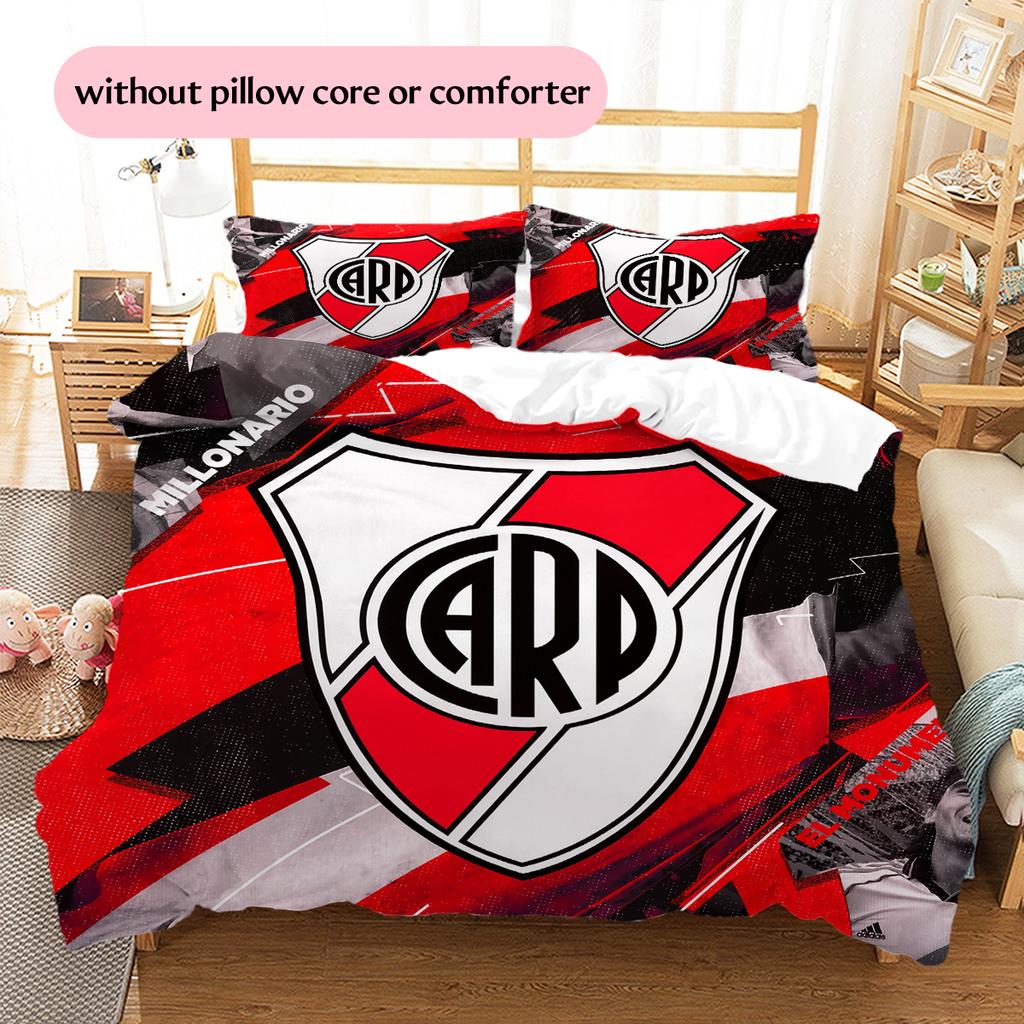 Biancheria da letto con motivo squadra River Plate Decorazione per la casa Regalo di compleanno (1 * copripiumino + 2 * federa, senza nucleo)