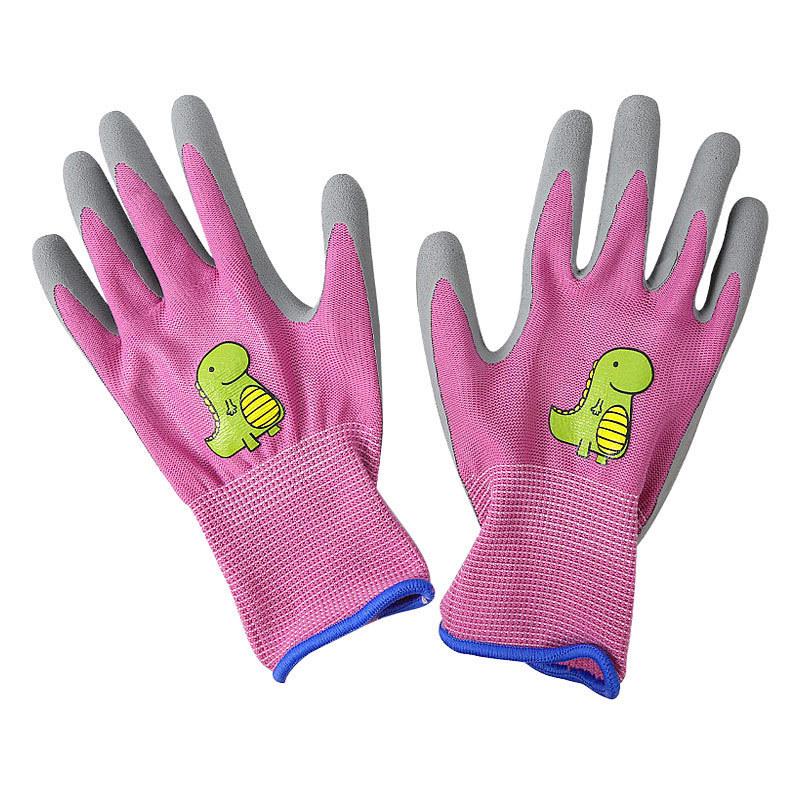 Luvas Infantis de Desenho Animado para Jardinagem e Ciclismo - Resistentes ao Desgaste, Poliéster, Ideais para Tarefas de Cavar, Plantar, Patinar e Colher.