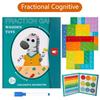 Magnetic Rainbow Fraction Tiles Kids Montessori Wooden Arithmetic Teaching Aids Visual/Tactile Math Learning Plaything Ages 6+