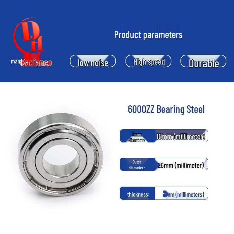 High-Precision Silent Deep Groove Ball Bearing 60 Series Z4V4 Grade with Iron Cover
