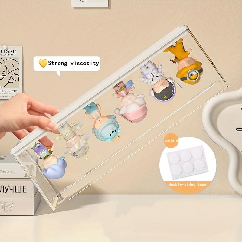 Action Figures Storage Box Acrylic Blind Box Doll Display Rack Stacktable Doll Toy Storage Box Transparent Doll Showing Cabinet