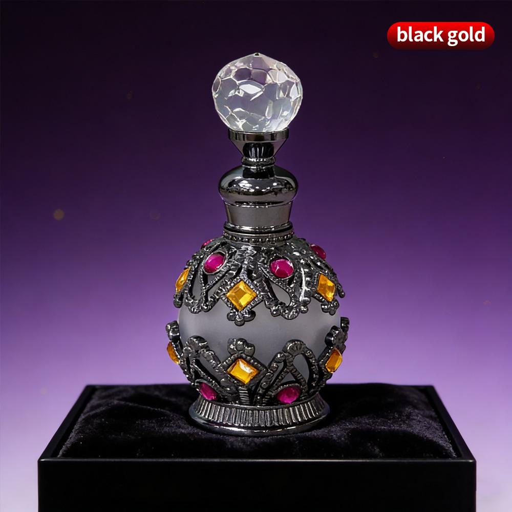 15ml Portable Jewelry-Encrusted Perfume Bottle Refillable Vial for Fragrance Storage Desktop Decor Festival Gift Idea