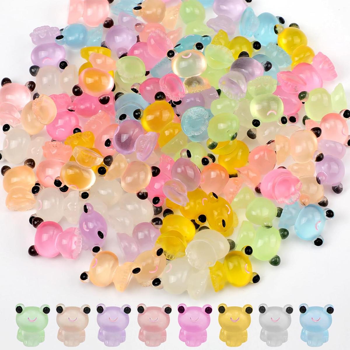 

20/50PCS Luminous Frog Figurines Glow In Dark Mini Resin Animals Designed For Fairy Garden Decor Present great for daily use -A7970
