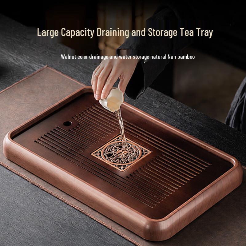 Ba Qian Hang Elegant Bamboo Draining Tea Tray