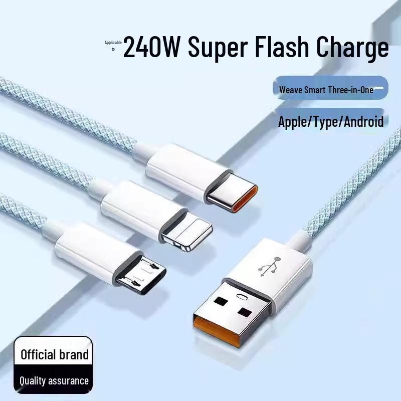 120W Fast Charging Cable for Apple, Huawei, Honor, Vivo, Xiaomi - Compatible with iPhone 15 and More