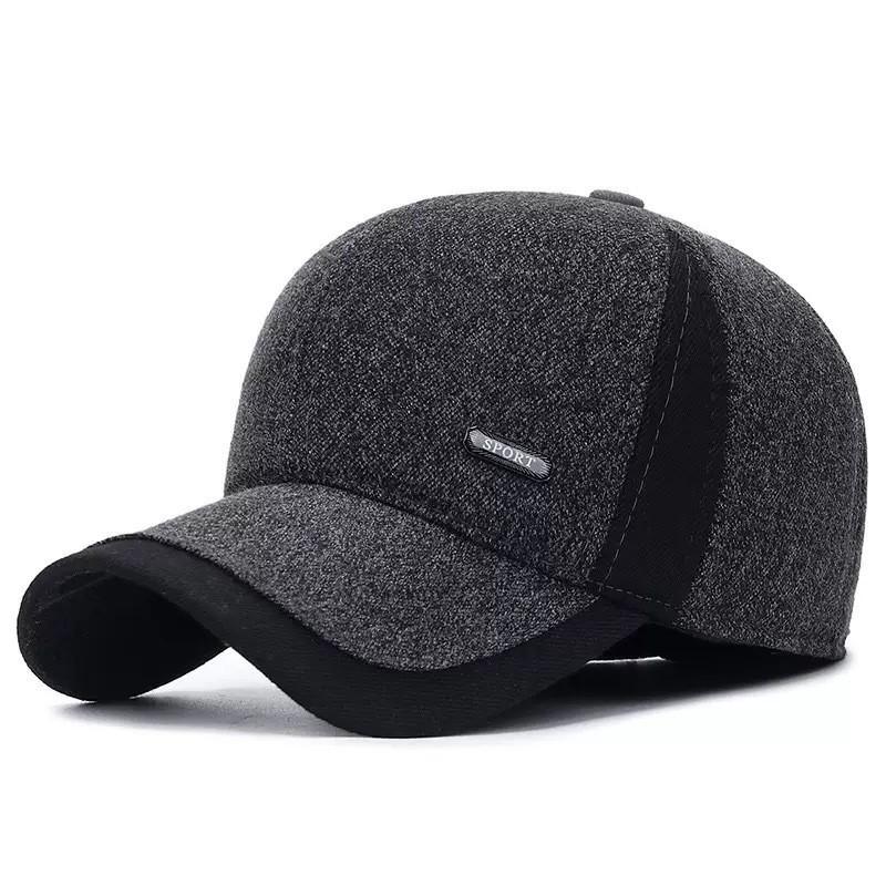 Winter Mens Baseball Cap With Fleece Lining For Warmth And Windproof Comfort
