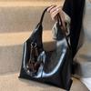 Oil-sensitive Wax Leather Tote Bag, Large Capacity Casual Bucket Women's Bag, 2026 New Lazy Style Single Shoulder Underarm Bag