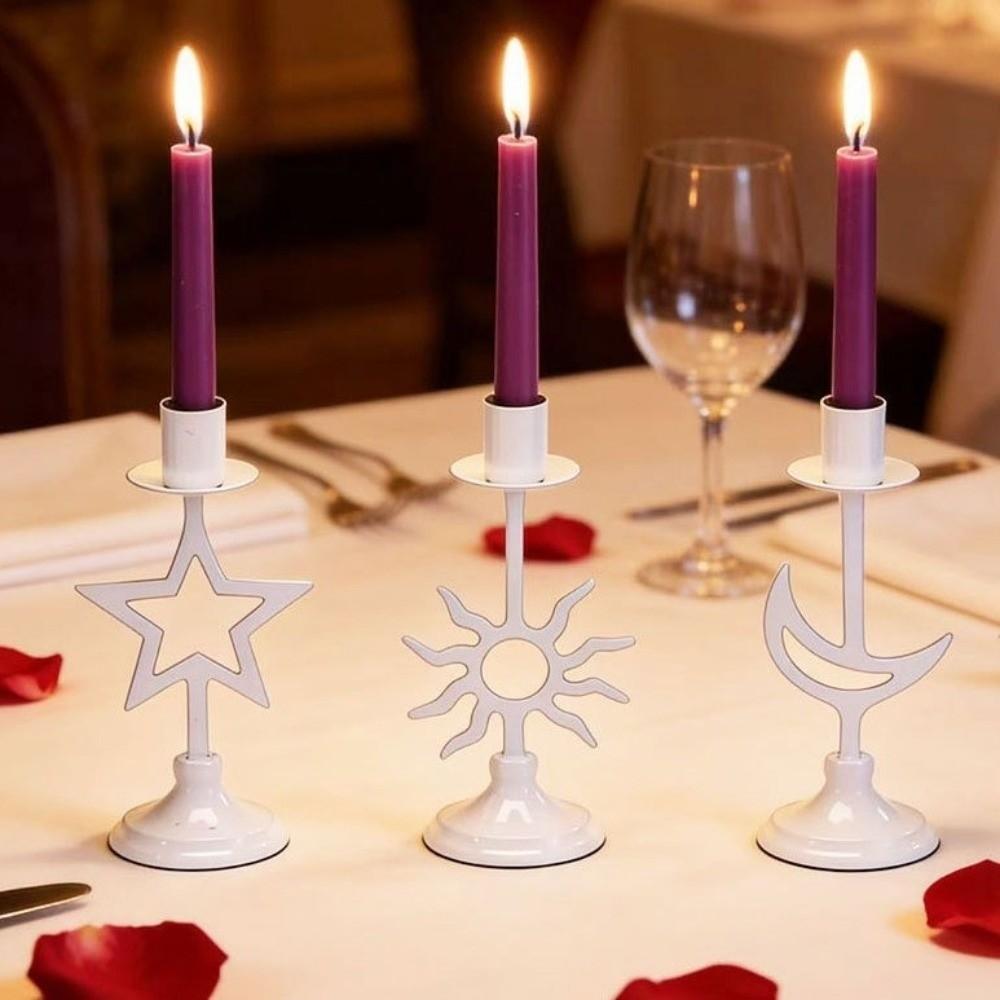 Vintage Stars Candle Holder Handicraft Hollow Candle Holders Modern Candle Stand  Dining Table