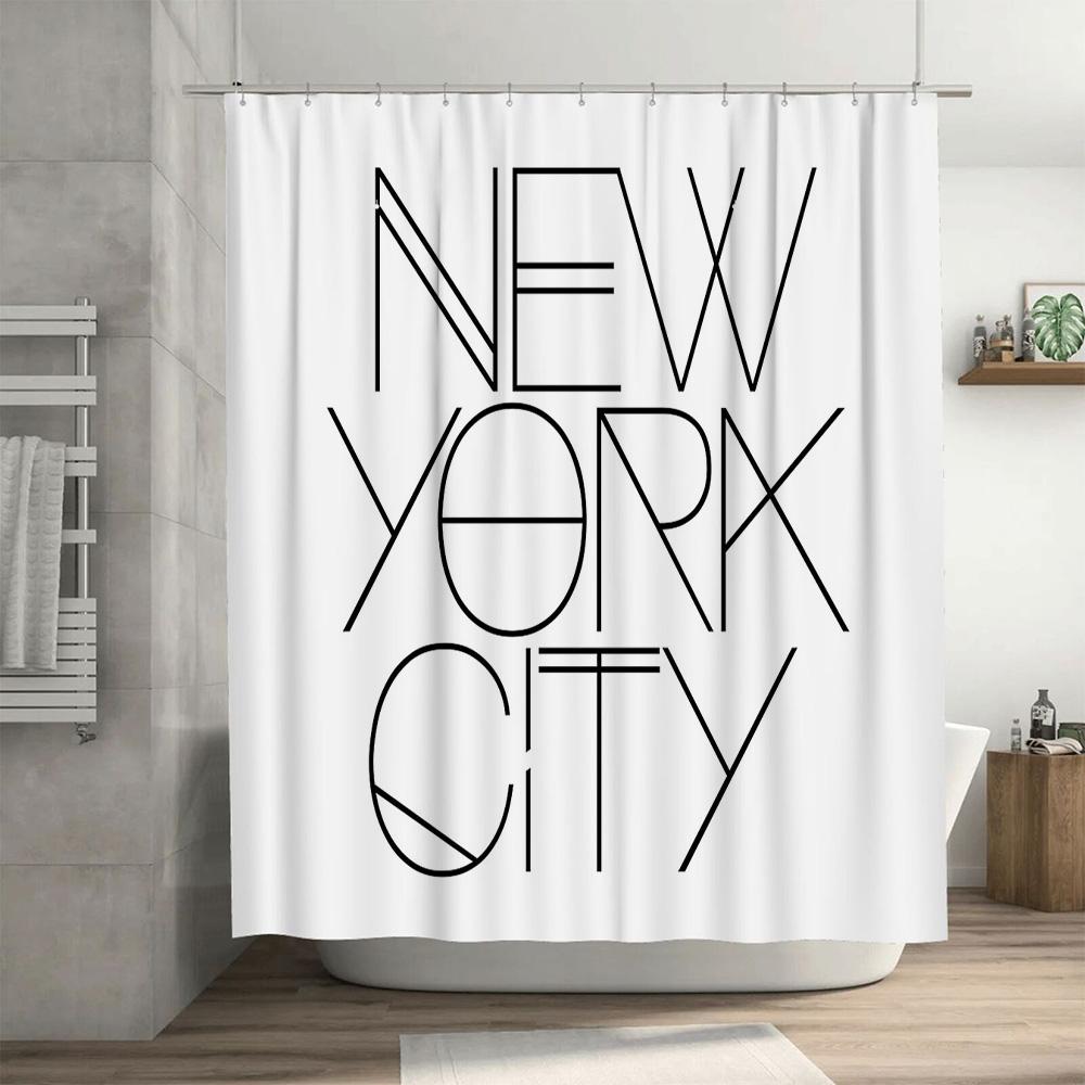 Bohemian Shower Curtain Coastal Beach Pattern Bathroom Decor Waterproof Liner Fabric Home Textile Artistic Ocean Vibes Wall Art