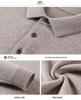 Genuine Brand Men's Luxury Wool Sweater 2025 - Thick, Warm, and Stylish Lapel Knitwear for Mid-Aged Dads.