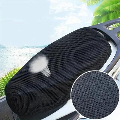 Thick Breathable Mesh Motorcycle Seat Cover for Scooters with Sun Protection Poly Fabric Seat Cushion