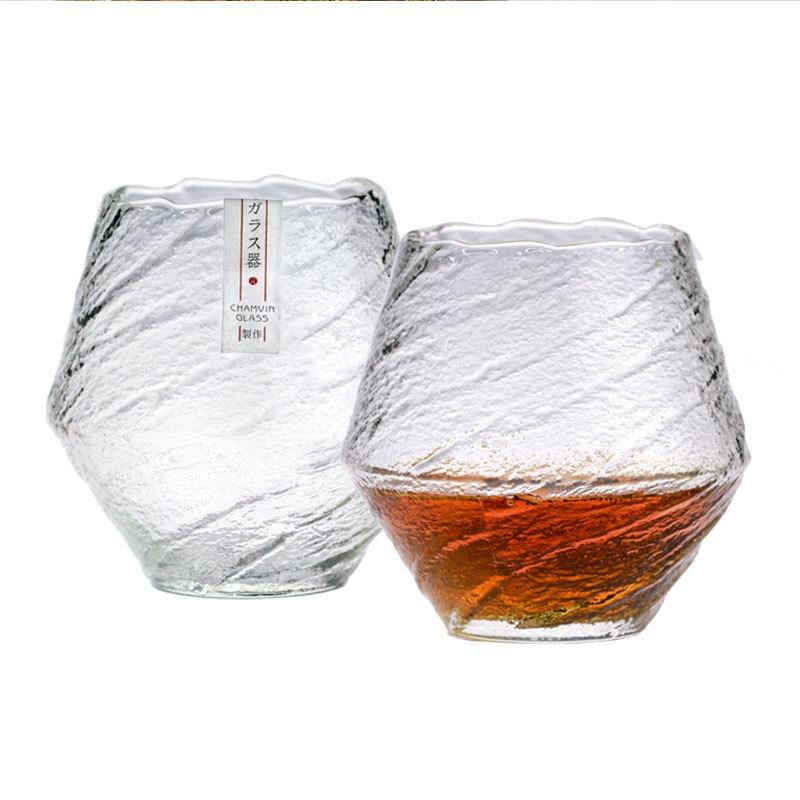 Japan Edo Blowing Glass Whisky Whisky Wooden Box Niche Liqueur XO Crystal Whisky Crystal Wine Glass Cognac Brandy Snifter | Wine Glasses