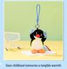 Genuine Pingu Penguin Head Tilt Plush Pendant - Cute Fish-Eating Backpack Charm