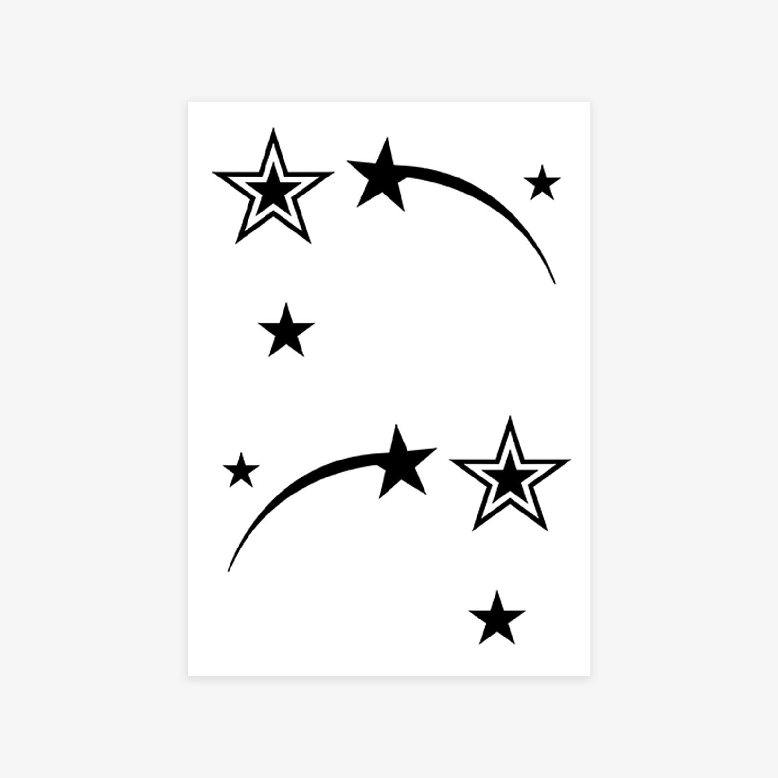 Premium Sense Dark Personality Ins Stars Meteor Eye Patch Halloween Tattoo Patch 7*10CM