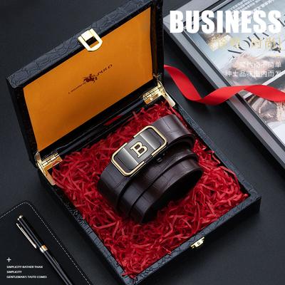 Luxusní a cenově dostupný opasek z krokodýlí kůže pro business casual, všestranný, moderní pánský opasek z hovězí kůže