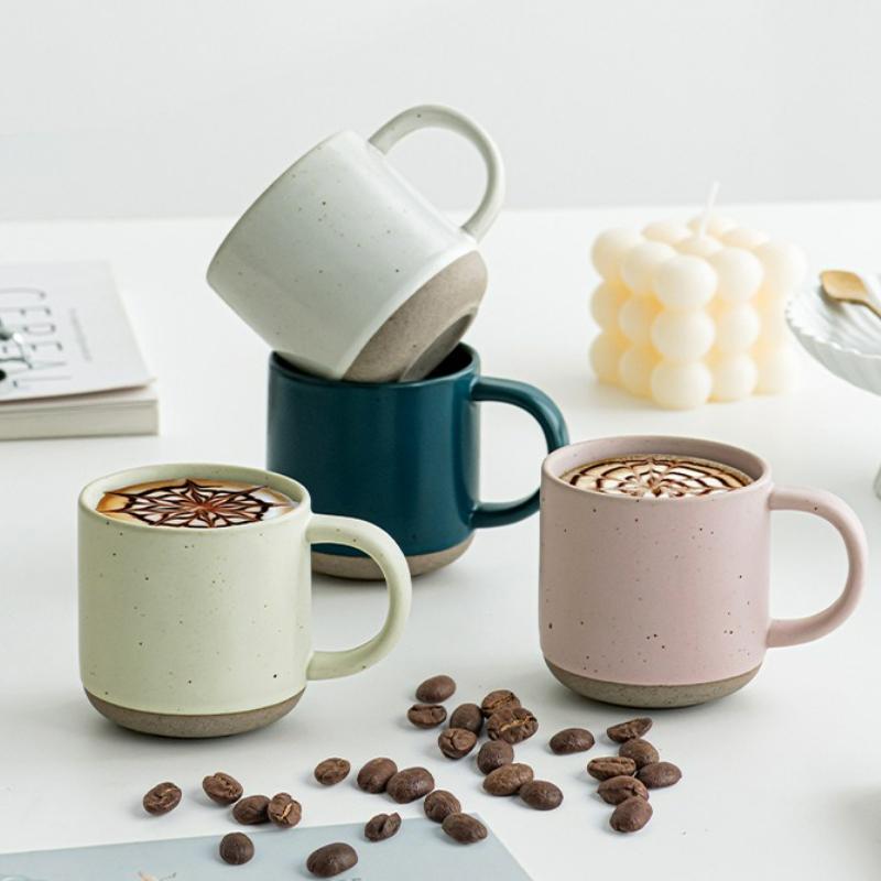 Creative Ceramic Coffee Mug Breakfast Oatmeal Cup Milk Water Cup for Household Office Tableware Simple Drinking Cup 2025 New