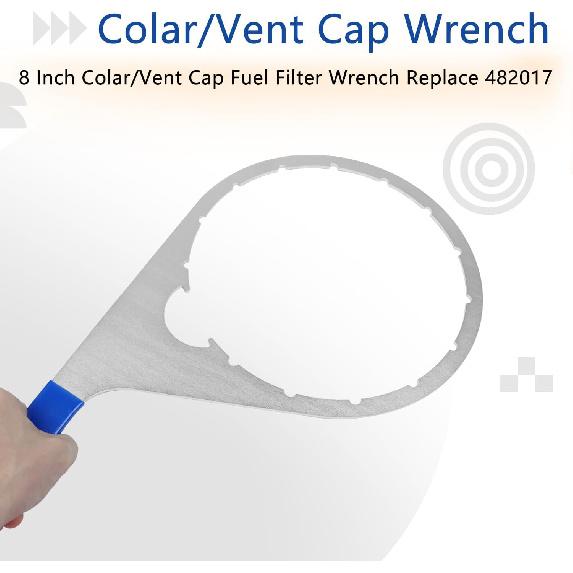 6 Inch & 8 Inch Colar/Vent Cap Fuel Filter Wrench For 380134 382 & 482 483 782 Compatible With Detroit Diesel Truck Engines, Navistar Engines Diesel