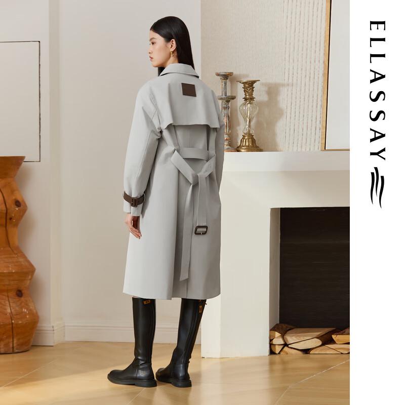 ELLASSAY Women's Elegant Goose Down Trench Coat