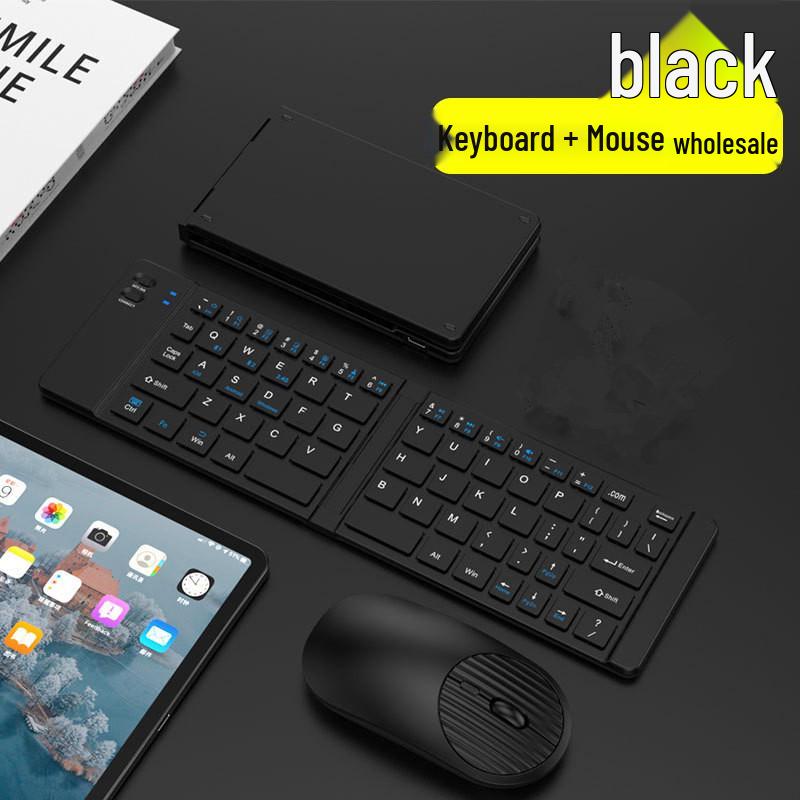 Portable Foldable Bluetooth Keyboard & Mouse Combo with Touchpad for Mobile Devices